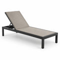 Tumbona de aluminio y textileno gris con respaldo ajustable