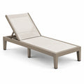 Tumbona de aluminio y textilene beige para exterior