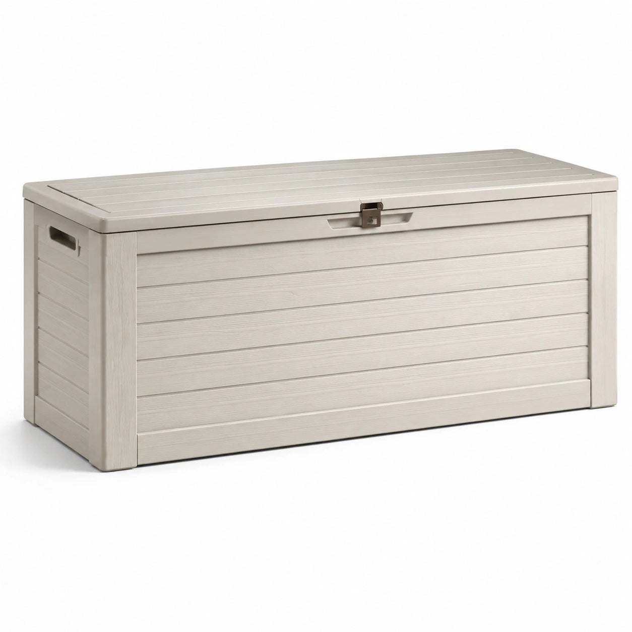 Baúl de jardín de plástico 120 cm beige