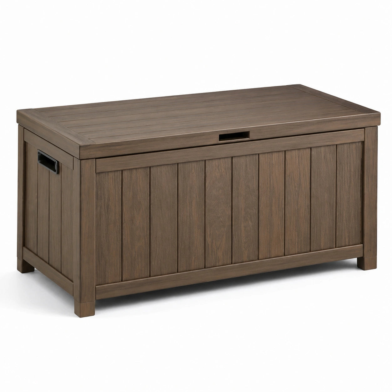 Baúl de madera de acacia marrón 120x50x60 cm