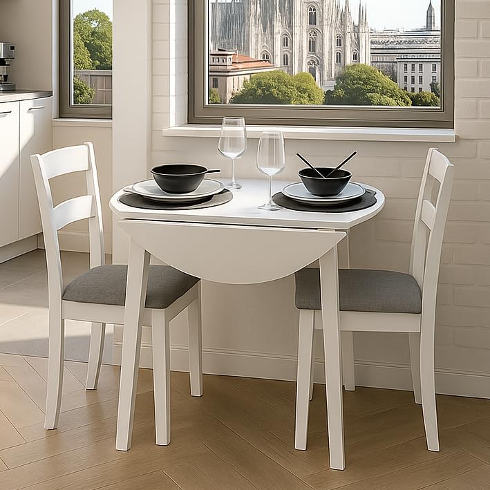Conjunto de mesa y sillas, 90 cm, Homely