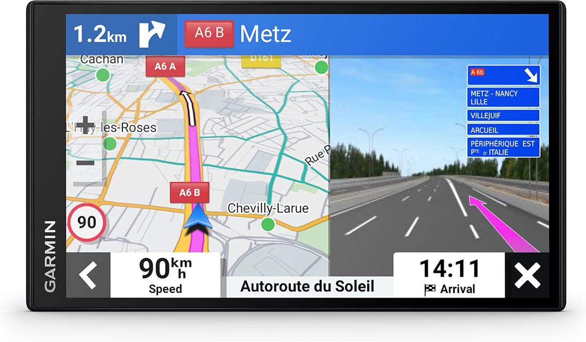 GPS portátil para coche, 17,8 cm, 7 pouces, negro, Garmin
