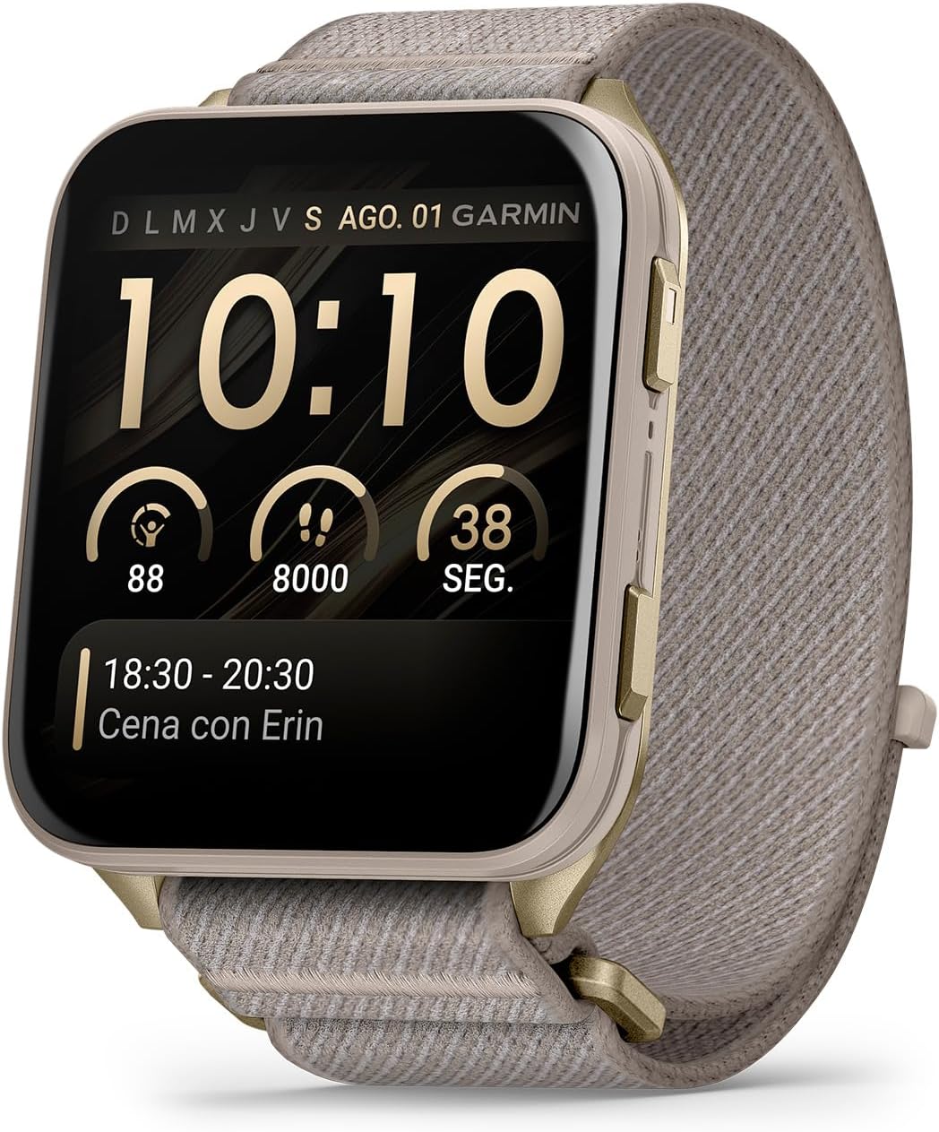 Smartwatch, con iluminación LED, control inteligente, beige, Garmin