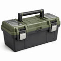Caja de herramientas de plástico y metal verde/negro 45 cm