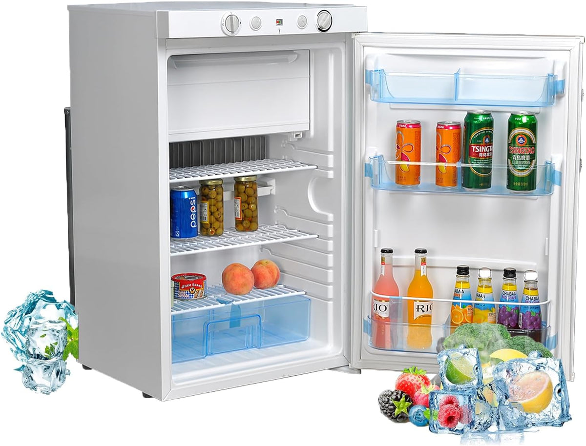 Congelador, 52,2 cm, 12 V, 220 V, 100 L, blanco, Techomey