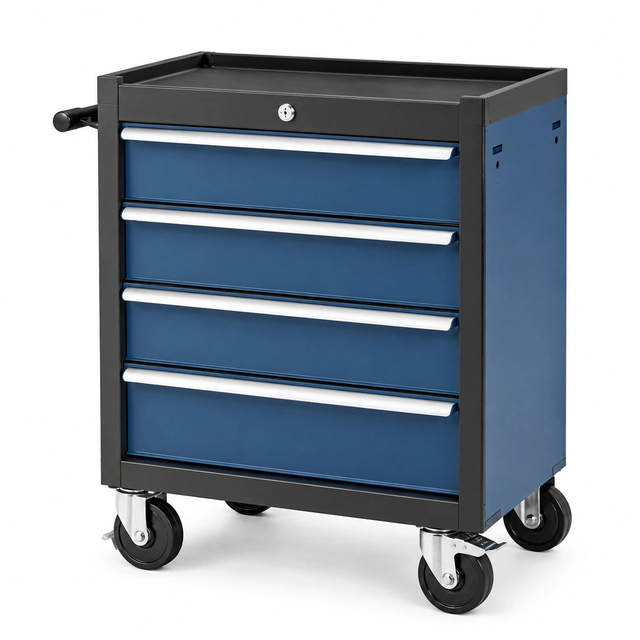 Carro de herramientas con 5 cajones de metal 62x33x75 cm azul