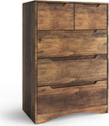Cómodas y cajoneras, 72 × 41 × 94 cm, con cajones, marrón, para el dormitorio, para el salón, Blishom