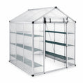 Invernadero de Aluminio con Paneles de Policarbonato Transparente 250x190x195 cm