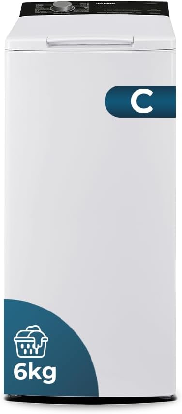Lavadora HLCS6200C, 875 × 400 × 610 mm, 6 kg, 2100 W, blanco, HYUNDAI