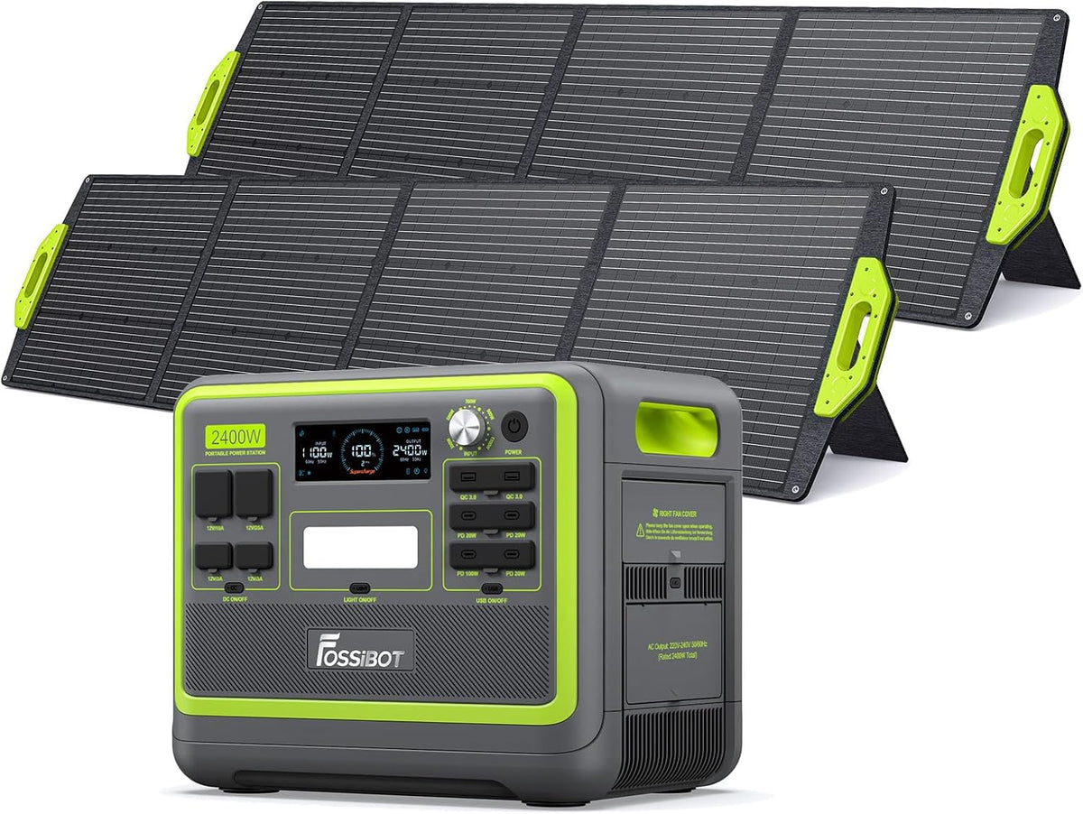 Generador eléctrico F2400, 200 W, 2048 Wh, 2400 W, 4800 W, inalámbrico, FOSSiBOT