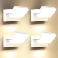 Apliques de exterior 3000K, 4 unidades, 60 W, con iluminación LED, ledmo