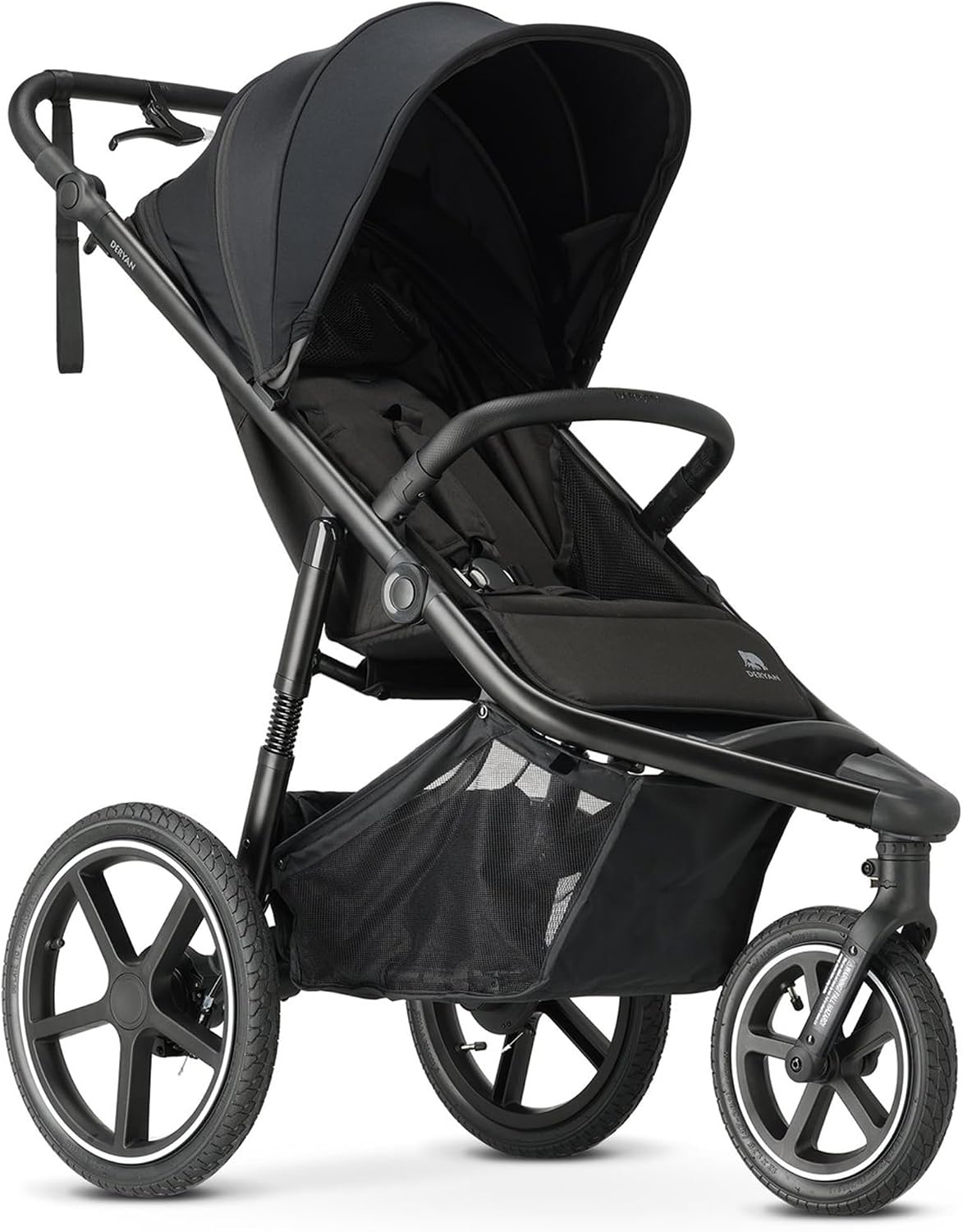 Silla de paseo, plegable, negro, Deryan
