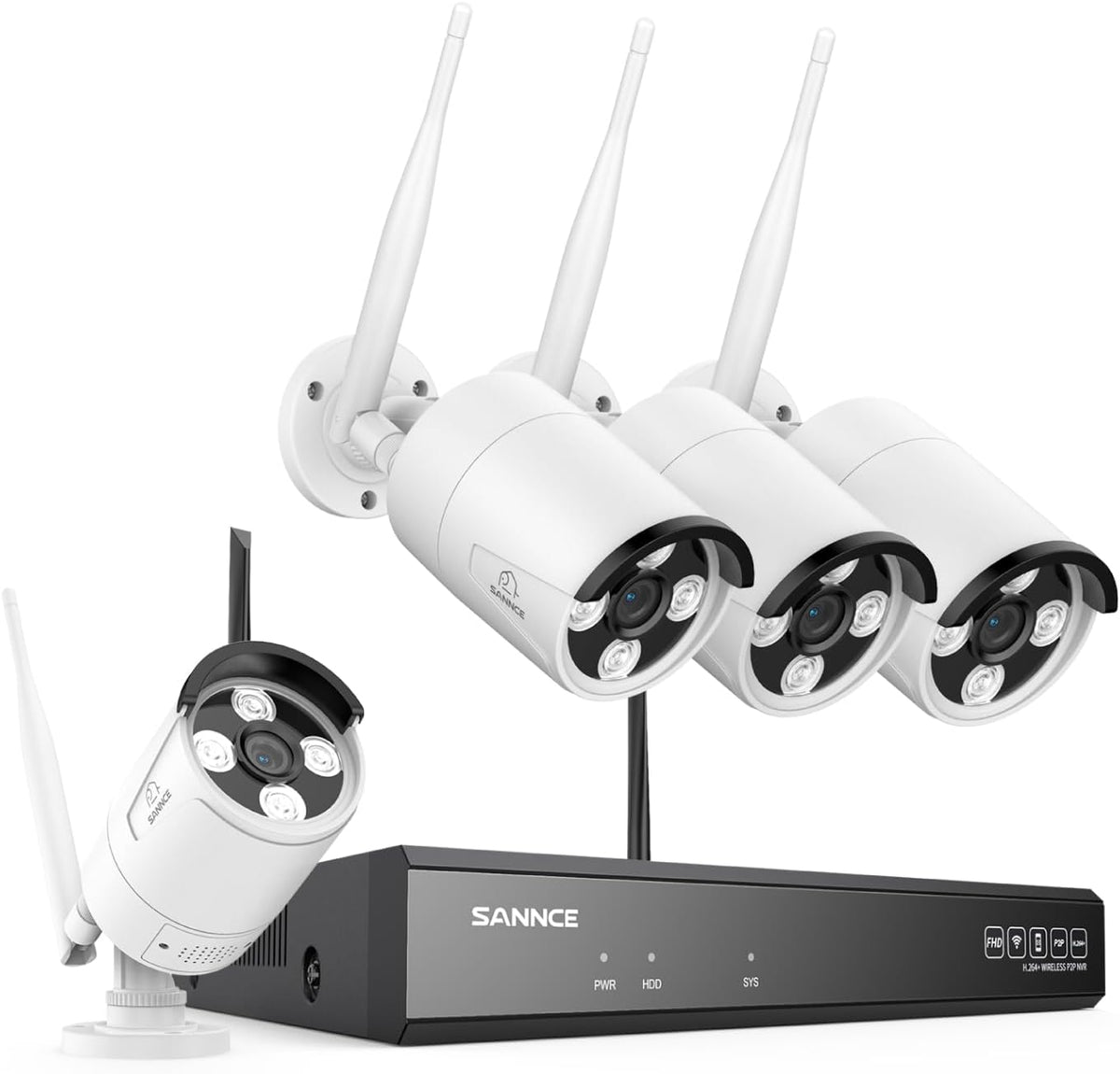 Cámaras bala NVR 16CH, con WiFi, SANNCE