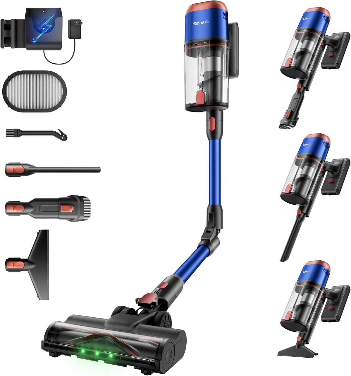 Aspirador V15, 600 W, 1,8 L, SmartAI