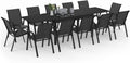 Silla, 270 cm, negro, para el jardín, IDMarket