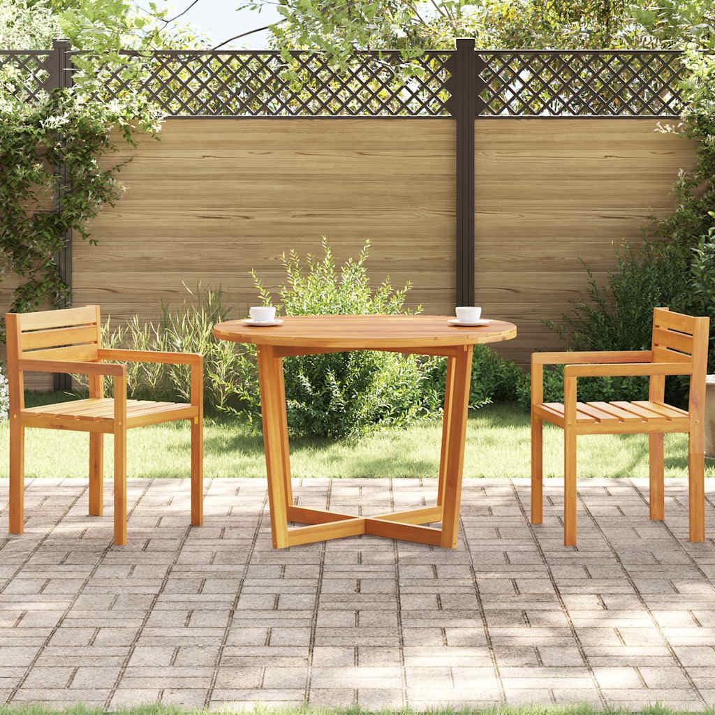 Mesa de jardín, 110 × 75 cm, madera, para el jardín, para la terraza, VIHHQGC