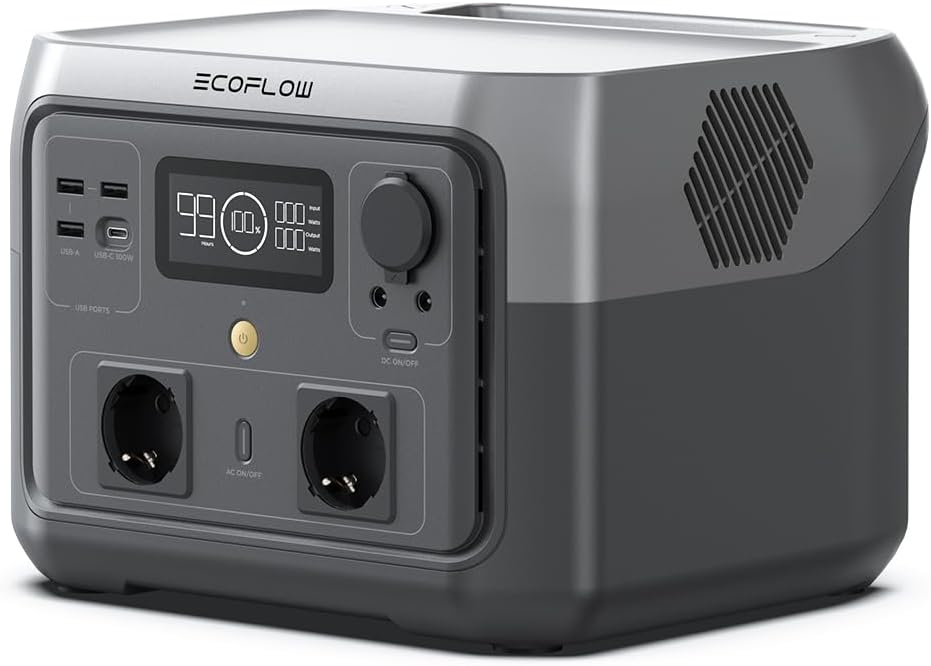 Generador eléctrico MAX 512, 270 × 260 × 196 mm, 512 Wh, EF ECOFLOW