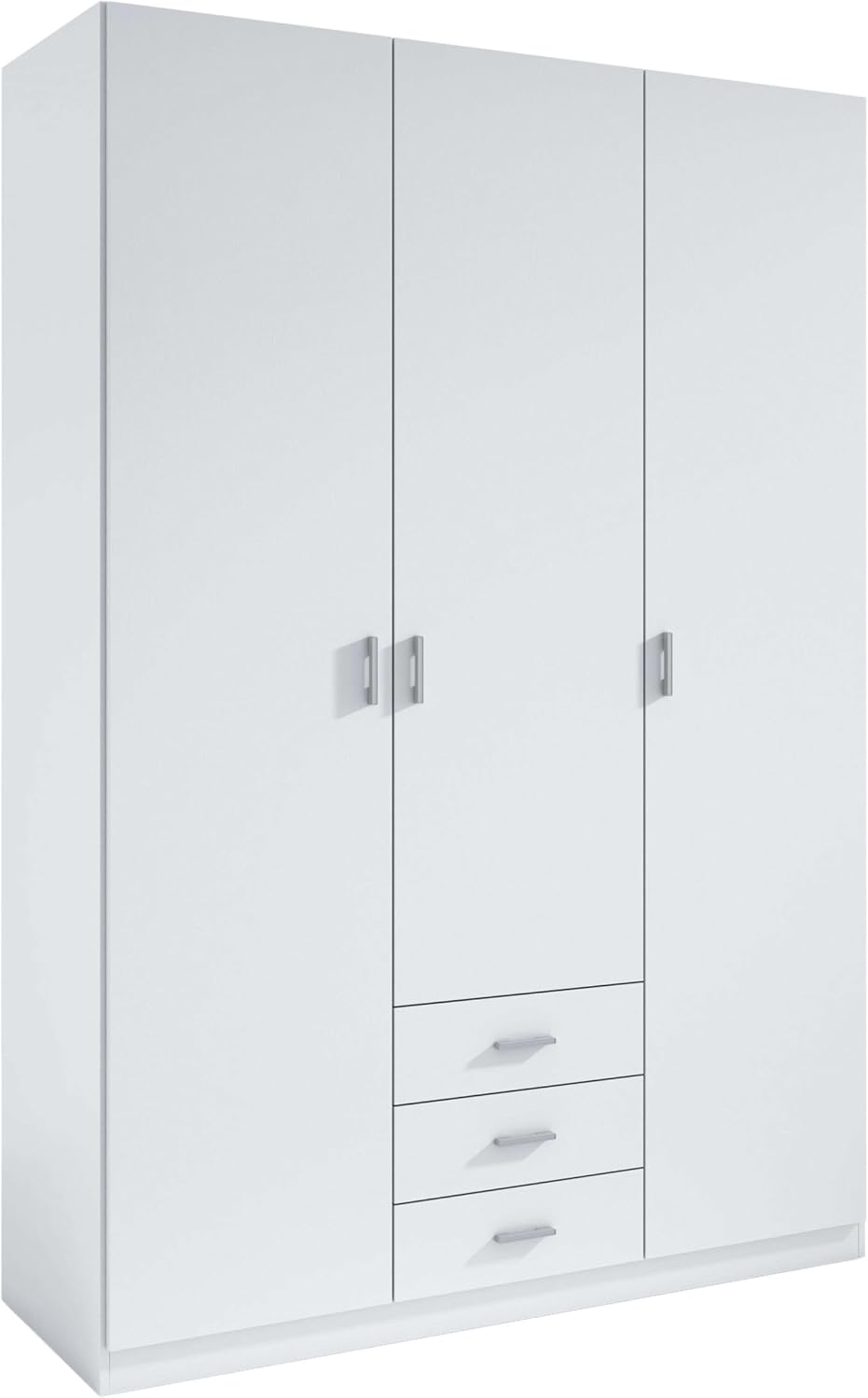 Armario, 216 × 149 × 53 cm, con cajones, blanco, para el dormitorio, Miroytengo