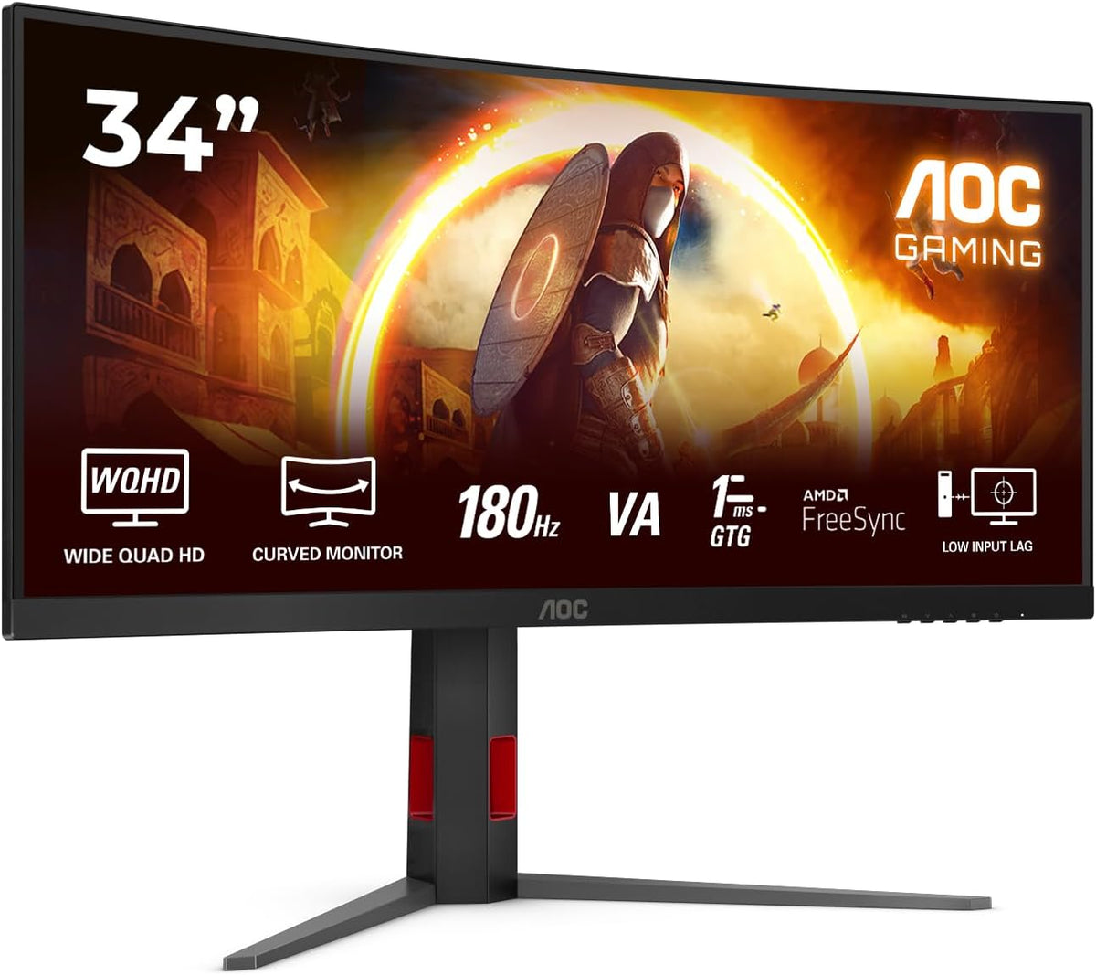 Monitores CU34G4AD, 180 Hz, regulable, negro, AOC