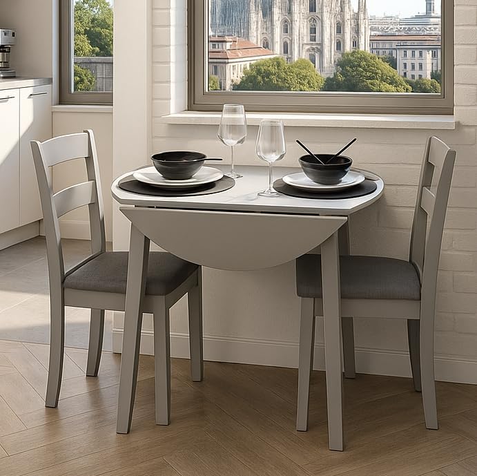 Conjunto de mesa y sillas, 90 cm, Homely