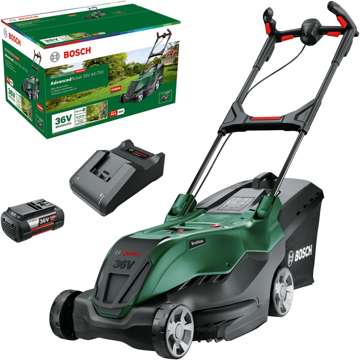 Bosch 36 V-44-750 cortacésped, 44 cm, inalámbrico
