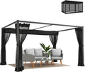 Outsunny UPF30 pérgola, 3 × 4 m, gris, para el jardín