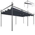 Outsunny UPF30 pérgola, 6 × 3 m, gris, para el jardín