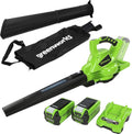 Aspirador GD40BVK2X, 45 L, 40 V, sin escobillas, inalámbrico, Greenworks