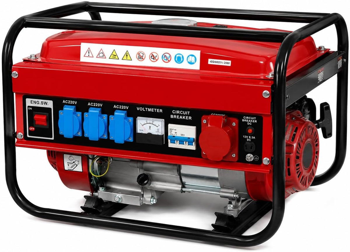 Generador eléctrico, 15 L, 5500 W, 240 V, 2500 W, 3000 W, SVE