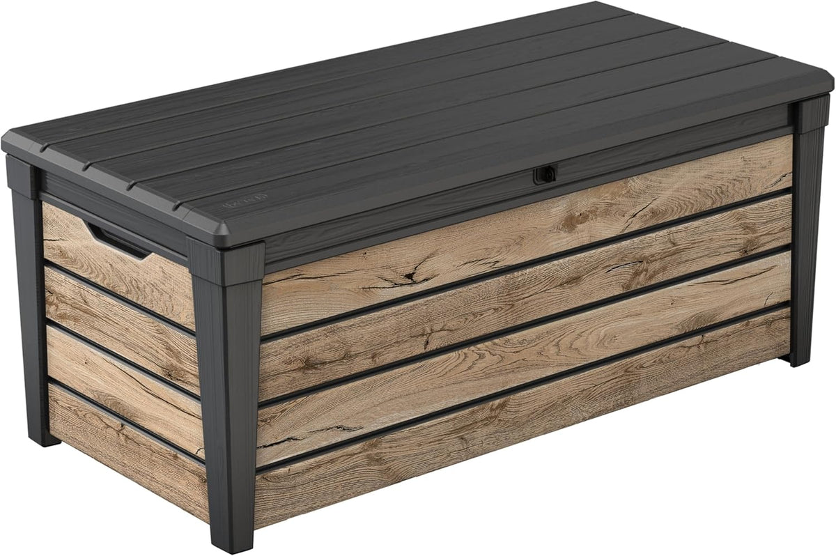 Arcón de exterior, 145 × 69,7 × 60,3 cm, para el jardín, Keter