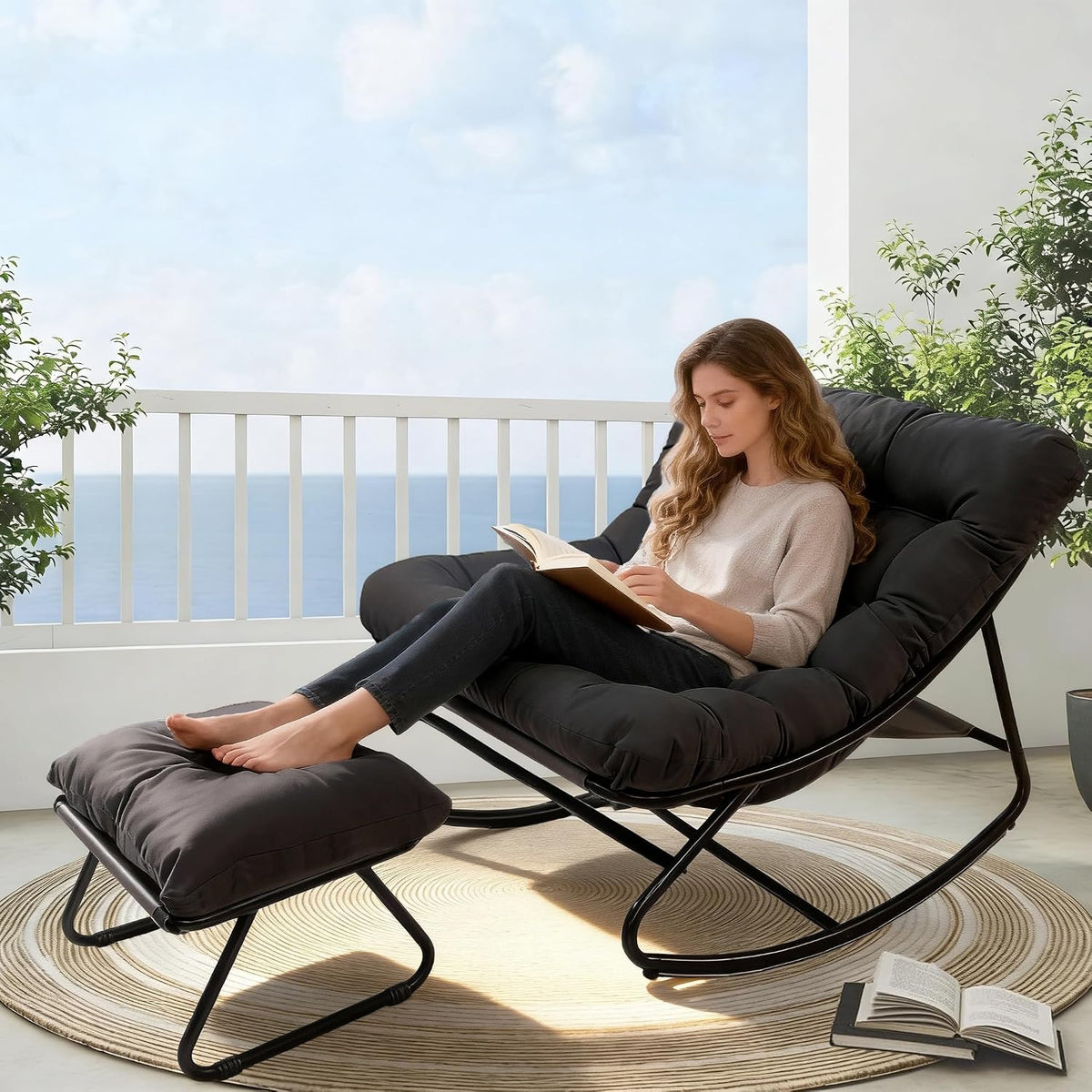 Sillón, 11 cm, 150 kg, metal, marrón, para el dormitorio, para el salón, AlpineAura