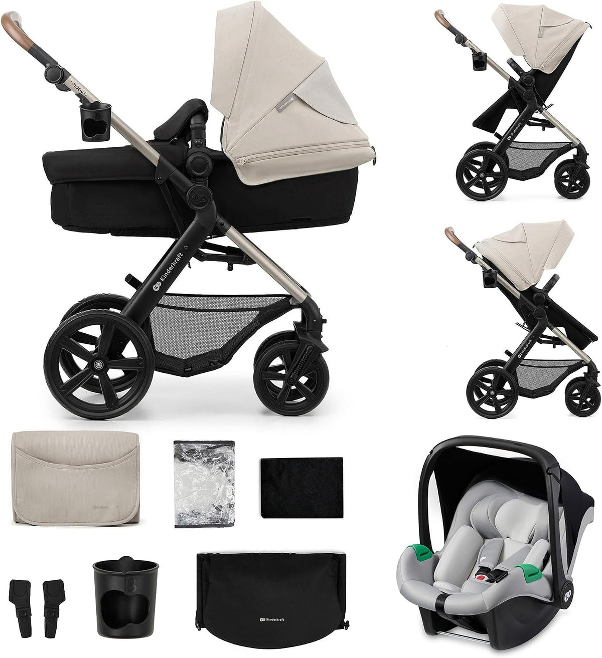 Silla de paseo MOOV2, 75 cm, plegable, gris, Kinderkraft