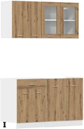 VidaXL armario, 4 unidades, madera, para la cocina