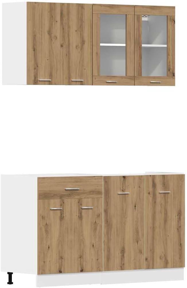 VidaXL armario, 4 unidades, madera, para la cocina