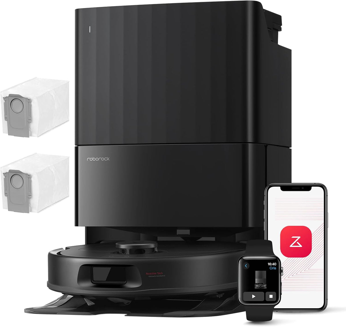Robot aspirador QV 35A, 10 mm, negro, roborock