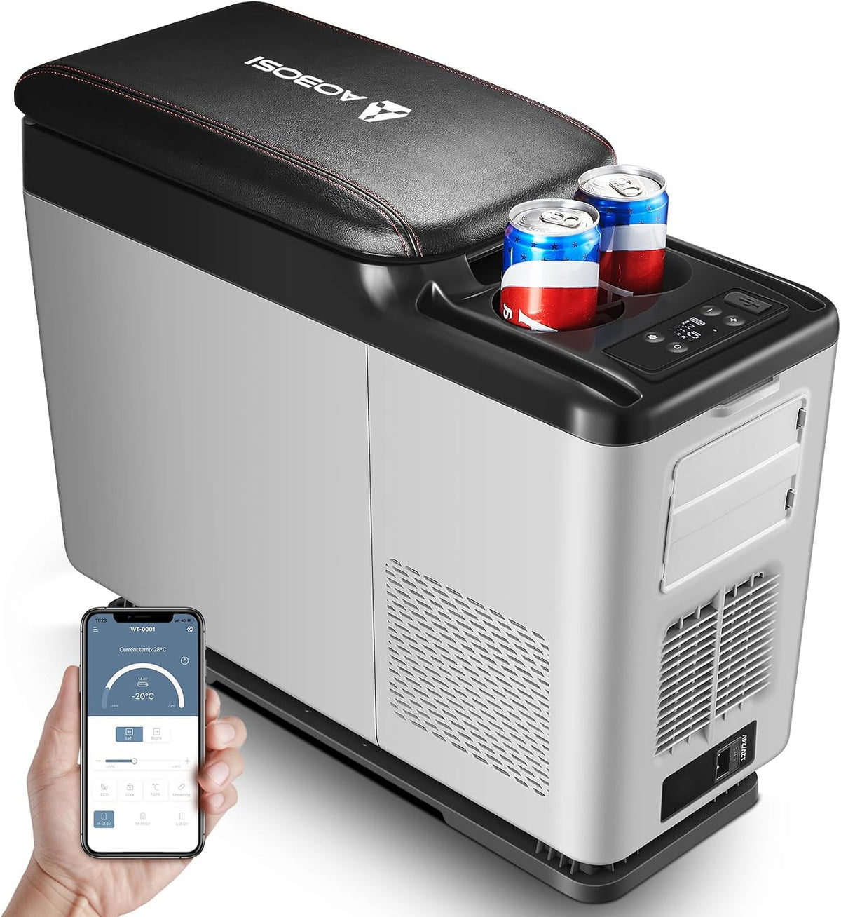 Nevera portátil, 15 L, 12 V, 0 °C, AAOBOSI