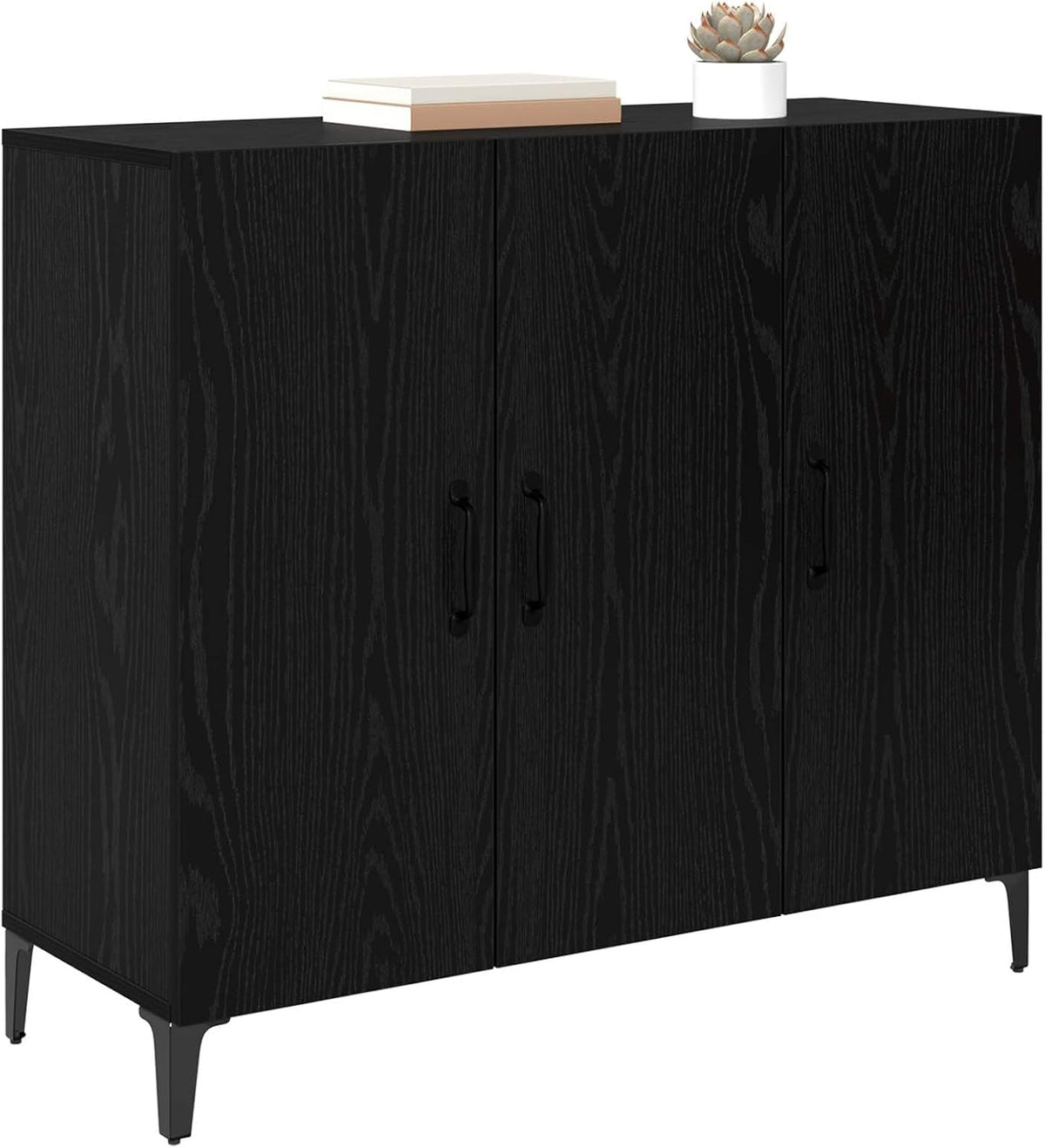 VidaXL armario, 34 × 90 × 80 cm, madera, negro