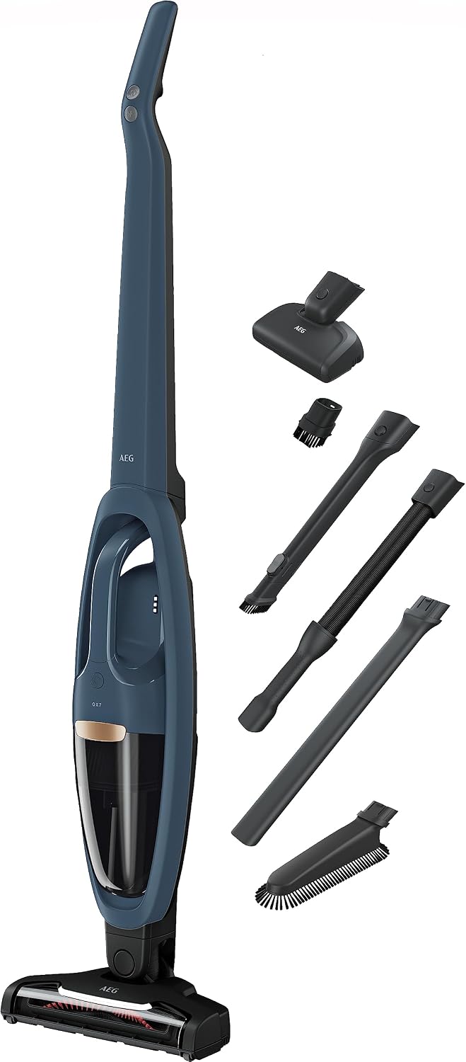 AEG QX7-1-I360 aspiradora escoba, 135 mm, 21,6 V, azul